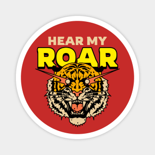 Tiger Roar Laser Eyes Hear My Roar Savage Magnet